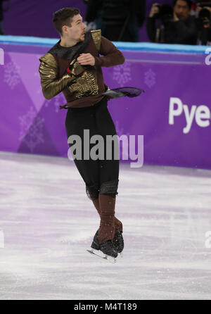 Gangneung, Südkorea. 17 Feb, 2018. PAUL FENTZ Deutschlands während der Eiskunstlauf: Männer Einzellauf Kür an Gangneung Ice Arena während der Olympischen Spiele 2018 Pyeongchang. Credit: ZUMA Press, Inc./Alamy leben Nachrichten Stockfoto