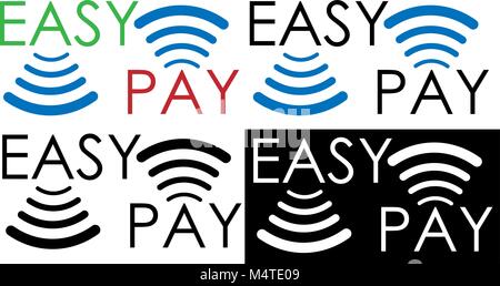 Minimalistisch abstrakt Inschrift einfache Bezahlung logo Stock Vektor