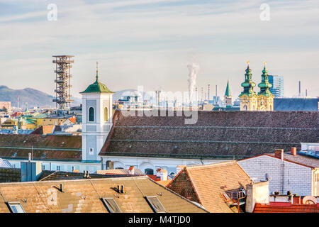 Stadtbild von Linz (Österreich) Stockfoto