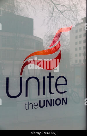 Die Unite Union Büros in London Stockfoto