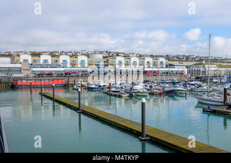 Brighton Marina de Februar 2018 Stockfoto