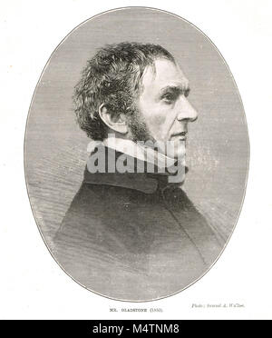 Der britische Premierminister William Ewart Gladstone 1850 Stockfoto