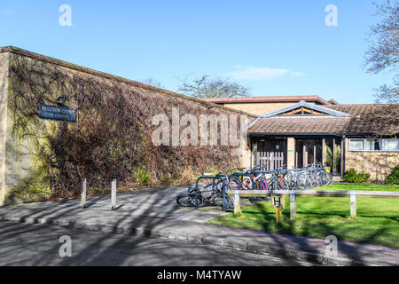 Wolfson Court am Girton College, Universität Cambridge, England. Stockfoto