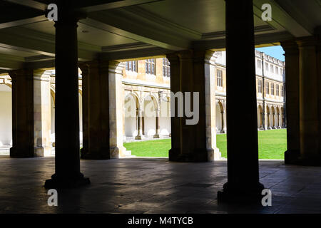 Fust's Court am Trinity College der Universität Cambridge, England. Stockfoto