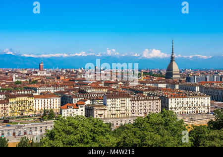 Panorama der Skyline von Turin Stockfoto