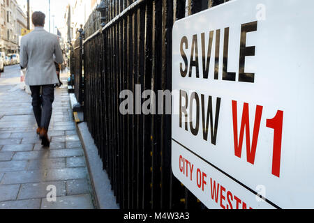 Savile Row, London W1 Stockfoto