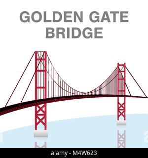 Golden Gate Bridge San Francisco Kalifornien Vektor Stock Vektor