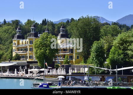 Hotel Schloss Velden am Worthersee Stockfoto