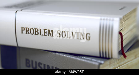 Problemlösung - Business Book Title. 3d Stockfoto