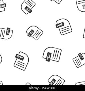 PDF-Download die nahtlose Muster Hintergrund. Business Flat Vector Illustration. PDF-format Board das Symbol Muster. Stock Vektor