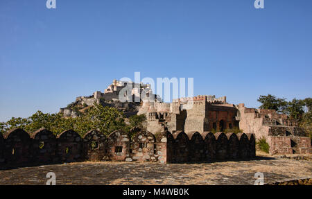 Die kumbhalgarh fort UNESCO-Weltkulturerbe, Rajasthan, Indien Stockfoto