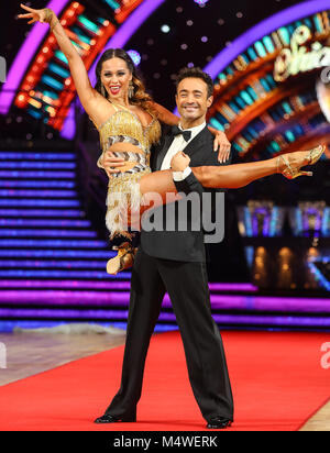 Streng Come Dancing Live Tour Fotoshooting an der National Indoor Arena in Birmingham vor der öffnung Nacht der 2018 UK Tour mit: Joe McFadden, Katya Jones Wo: Birmingham, Vereinigtes Königreich, wenn: 18 Jan 2018 Credit: John rainford/WENN.com Stockfoto