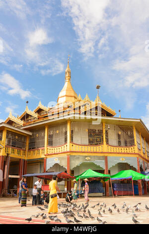 Tha legen: Tempel Pagode Phaung Daw Oo Paya, Inle See, Shan Staat, Myanmar (Birma) Stockfoto