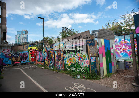 London, Vereinigtes Königreich. Nomadische Gemeinschaftsgärten, Flotte St Hill. Stockfoto