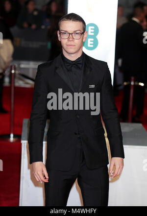 Wird Poulter an der EE-British Academy Film Awards in der Royal Albert Hall, Kensington Gore, Kensington, London statt. Stockfoto