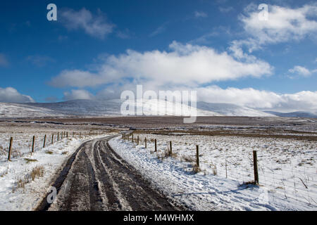 Winter in Irland Comeragh Mountains, Schnee im County Waterford Stockfoto