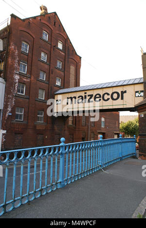 Scot Street Bridge, Bank Seite, Hull Banksy Graffiti malen Stockfoto