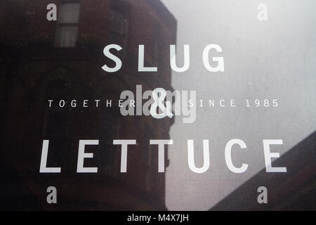 Slug and Lettuce Restaurant kette im Stadtzentrum von Manchester, Vereinigtes Königreich Stockfoto