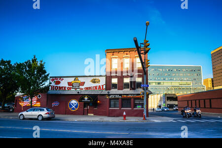 Anchor Bar und Restaurant in Buffalo, New York ist angeblich der berühmte Geburtsort von Buffalo Wings zu sein. Stockfoto