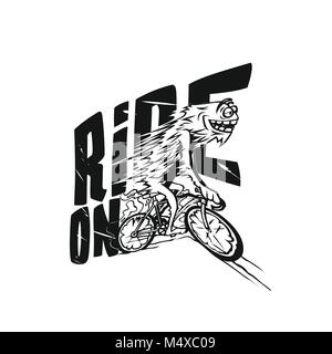 Schneller radfahren Vector Illustration Design. Stock Vektor