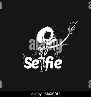 Endlose selfie Vector Illustration. Stock Vektor