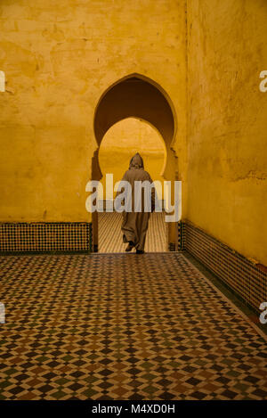 Mausoleum von Moulay Idris in Meknes, Marokko. Stockfoto