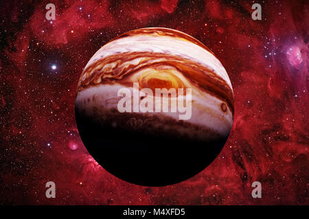 Der Planet Jupiter vor schönen Raum nebula Stockfoto