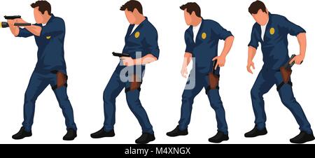 Polizist im Set Stock Vektor
