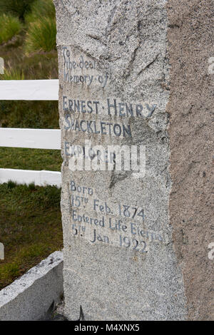 Britisches Territorium, Südgeorgien, Grytviken. Grytviken Friedhof, ursprünglich aus dem 19. Jahrhundert Eichmeister Grabstätte. Stockfoto