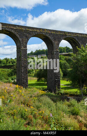 Kilmacthomas Viadukt über die Waterford Greenway, Kilmacthomas, County Waterford, Irland. Stockfoto