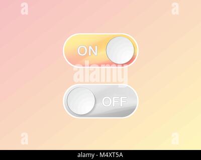 Ein/Aus-Schalter Icon Design, Zeichen / Symbol Vektor Art Illustration ...