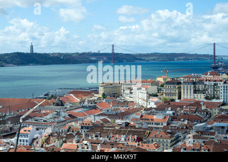 Von Lissabon Castelo de Sao Jorge (Portugal) Stockfoto