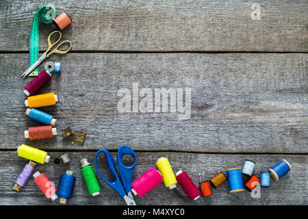 Sewing threads, coils Stockfoto