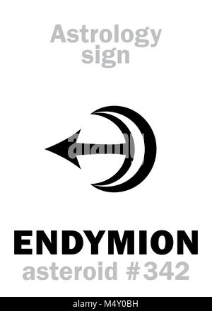 Astrologie: Asteroid ENDYMION Stockfoto