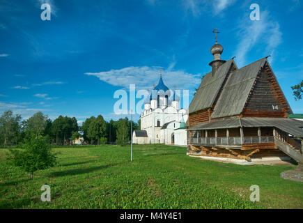 Susdaler Kreml. St. Nikolaus Kirche aus Holz in Vohenstrauss Stockfoto