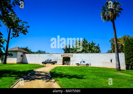 Sutter's Fort Historical Site, einem Gebäude aus dem 19. Jahrhundert in der Landwirtschaft und im Handel Kolonie in der mexikanischen Provinz Alta Kalifornien, in der Nähe von Sacramento, CA. Stockfoto