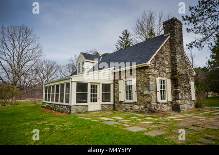 Eleanor Roosevelt National Historic Site in Hyde Park, NY bewahrt die Val-Kill Landhaus aus Stein, der Heimat der First Lady Eleanor Roosevelt. Stockfoto