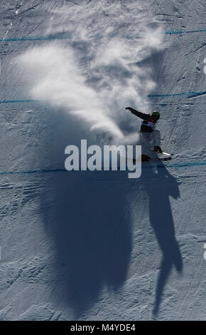 Olympischen Athleten von Russland Anastasia Tatalina am Bogwang Snow Park während der Tag acht der Olympischen Winterspiele 2018 PyeongChang in Südkorea. Stockfoto