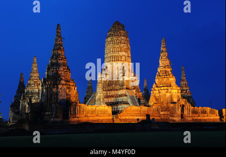 Die schöne watchaiwattanaram in ayuthaya Thailand Tourismus Sehenswürdigkeiten Stockfoto