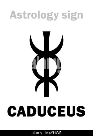 Astrologie: Mercury CADUCEUS Stockfoto