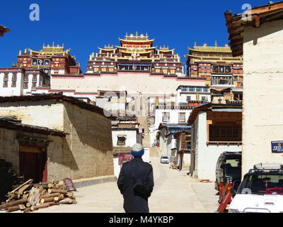 Songzanlin Lama tibetische Tempel in Zhongdian oder shangli La City. Reisen in Zhongdian Stadt, Provinz Yunnan, China in 2012, November 15. Stockfoto