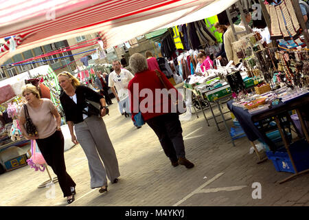 Markt im Freien, Ripon, North Yorkshire Stockfoto