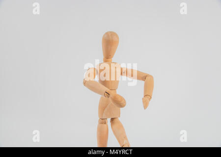 Holz- zeichnung Marionette posing Stockfoto