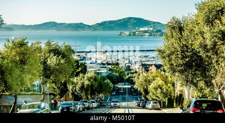 Blick auf die Straße und Szenen rund um San Francisco Kalifornien Stockfoto