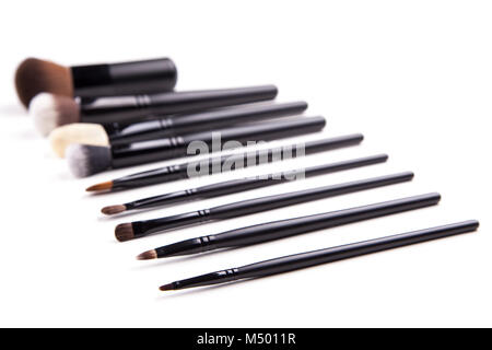 Einige andere Art von Make-up Pinsel isoliert auf Weiss. Stockfoto