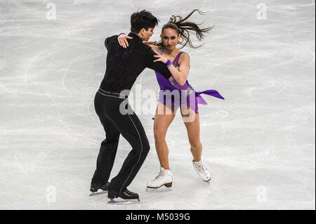 Februar 19, 2018: Tankova Adel und Zilberberg Ronald von Israel im Freien Tanz konkurrieren an Gangneung Ice Arena, Tainan, Südkorea. Ulrik Pedersen/CSM Stockfoto