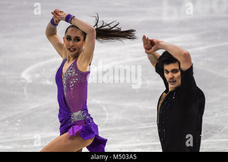 Februar 19, 2018: Tankova Adel und Zilberberg Ronald von Israel im Freien Tanz konkurrieren an Gangneung Ice Arena, Tainan, Südkorea. Ulrik Pedersen/CSM Stockfoto