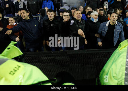 Menge Probleme nach der FA Cup in die fünfte Runde zwischen Wigan Athletic und Manchester City auf DW Stadion am 19. Februar 2018 in Wigan, England. (Foto von Daniel Chesterton/phcimages.com) Stockfoto