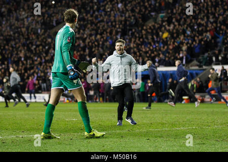 Menge Probleme nach der FA Cup in die fünfte Runde zwischen Wigan Athletic und Manchester City auf DW Stadion am 19. Februar 2018 in Wigan, England. (Foto von Daniel Chesterton/phcimages.com) Stockfoto