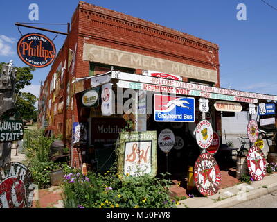 Sand Hills Kuriositätenladen, Erick, Oklahoma, Route 66 Stockfoto